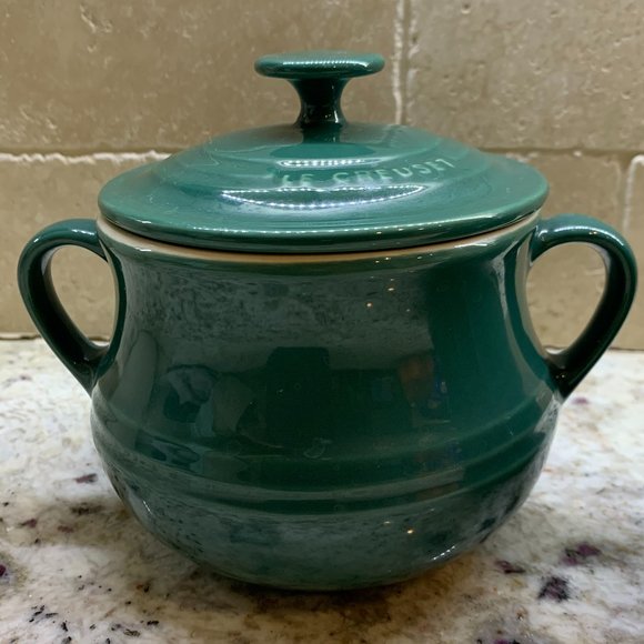 Le Creuset Kitchen Le Creuset Mini Bean Pot Jade Green Color Poshmark